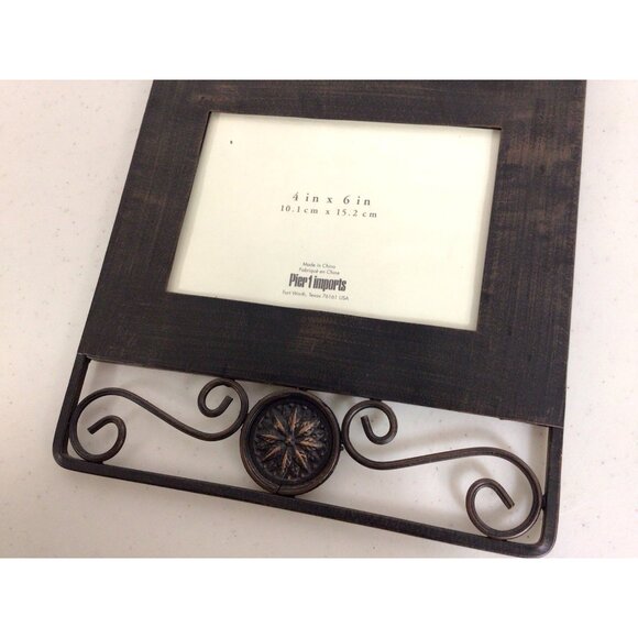 Pier 1 Imports Picture Frame 6 x 4 size Brown Metallic - Picture 2 of 8